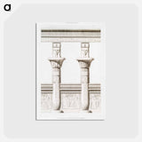 アートポストカード-Columns of the Temple of Nectanebo
 - エジプト美術史 Postcard.
