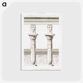 アートポストカード-Columns of the Temple of Nectanebo
 - エジプト美術史 Postcard.