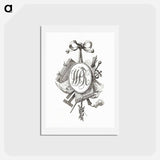 アートポストカード-Title vignette with monogram W.P.K. - ジャン ベルナール Postcard.