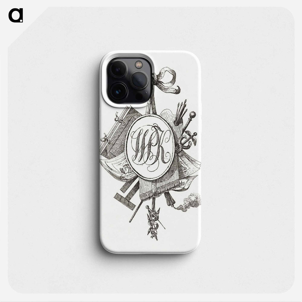 Title vignette with monogram WPK - Jean Bernard Phone Case.
