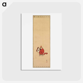 アートポストカード-Bugaku Dancer - 神坂 雪佳 Postcard.