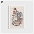 アートポストカード-Hokusai's Japanese woman from Album of Sketches - 葛飾 北斎 Postcard.