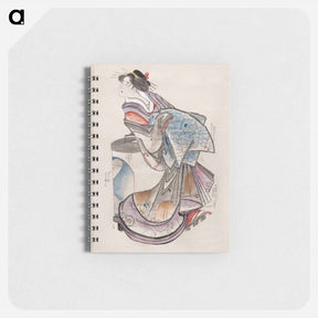 アートメモ帳-Hokusai's Japanese woman from Album of Sketches - 葛飾 北斎 Memo.