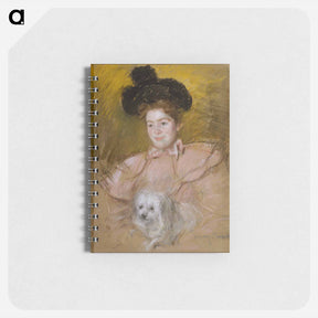 アートメモ帳-Woman in Raspberry Costume Holding a Dog - メアリー カサット Memo.