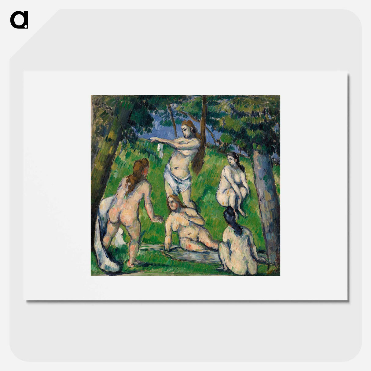 Five Bathers - Paul Cezanne Poster.