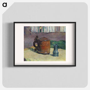 アートポスター-Still Life: Wood Tankard and Metal Pitcher - ポール ゴーギャン Poster.