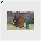 アートポストカード-Still Life: Wood Tankard and Metal Pitcher - ポール ゴーギャン Postcard.