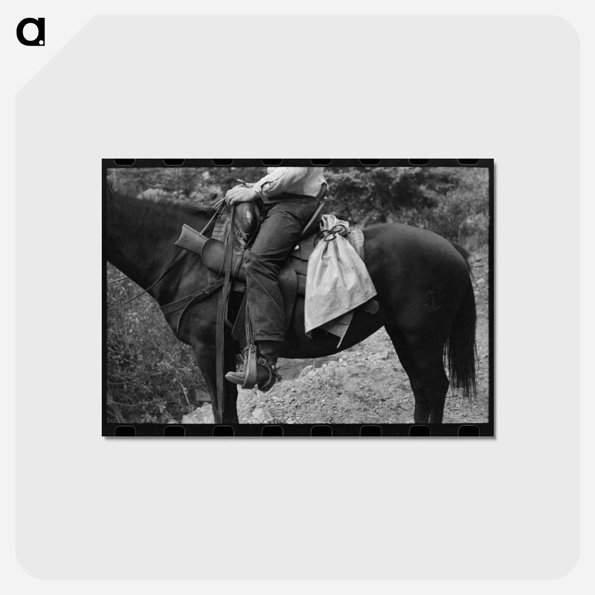 アートポストカード-Sheepherder on his Horse
 - ラッセル リー Postcard.