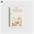アートメモ帳-Spring Snowflake, Tree Frog, Wallflower, and Marine Mollusk
 - 書道のお手本 Memo.
