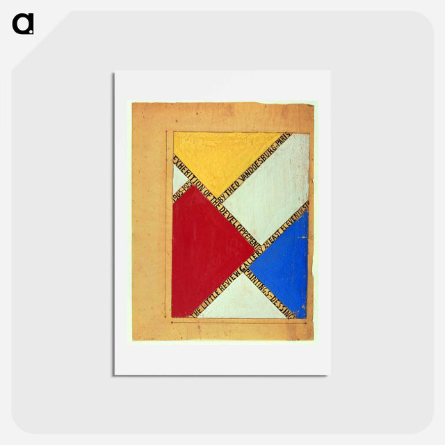 アートポストカード-Design for a poster for an exhibition at The Little Review Gallery, New York - テオ ファン ドゥースブルフ Postcard.