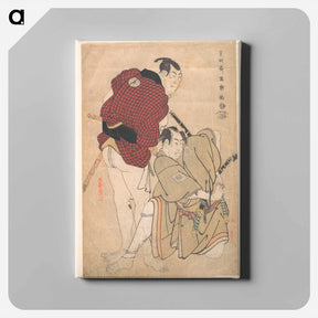 アートパネル-Ichikawa Omezō as Tomita Hyōtarō and Ōtani Oniji III as Ukiyo Tohei - 東洲斎 写楽 Canvas.
