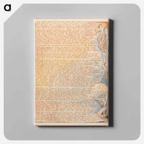 アートパネル-Jerusalem, Plate 12, "Why wilt thou give to her...." - ウィリアム ブレイク Canvas.