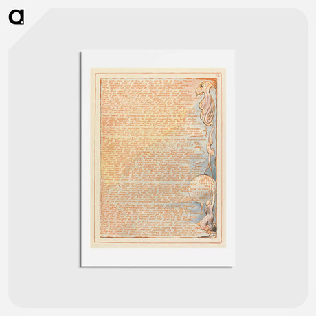 アートポストカード-Jerusalem, Plate 12, "Why wilt thou give to her...." - ウィリアム ブレイク Postcard.