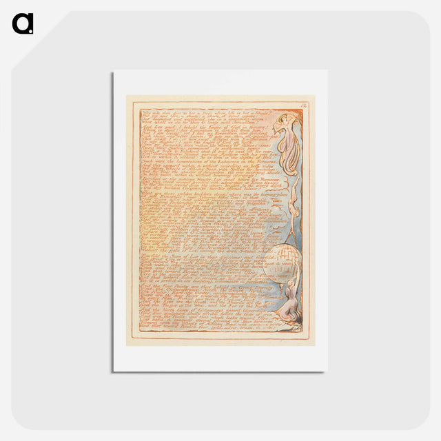 アートポストカード-Jerusalem, Plate 12, "Why wilt thou give to her...." - ウィリアム ブレイク Postcard.