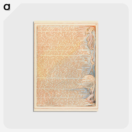 アートポストカード-Jerusalem, Plate 12, "Why wilt thou give to her...." - ウィリアム ブレイク Postcard.