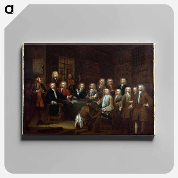The Gaols Committee of the House of Commons - ウィリアム ホガース Canvas.