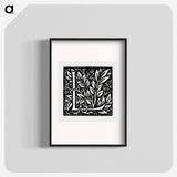 Love is Enough–Initial letter “L” entwined with Laurel Leaves - ウィリアム モリス Poster.