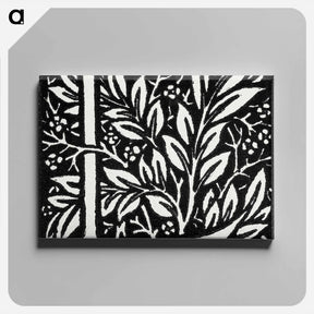 アートパネル-Love is Enough–Initial letter “L” entwined with Laurel Leaves - ウィリアム モリス Canvas.