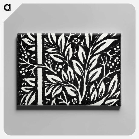 アートパネル-Love is Enough–Initial letter “L” entwined with Laurel Leaves - ウィリアム モリス Canvas.