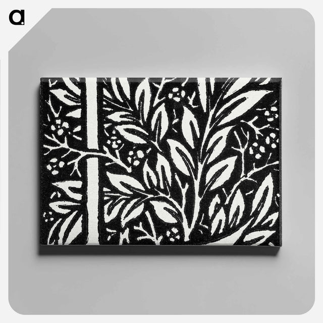 アートパネル-Love is Enough–Initial letter “L” entwined with Laurel Leaves - ウィリアム モリス Canvas.