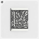 Love is Enough–Initial letter “L” entwined with Laurel Leaves - ウィリアム モリス Memo.