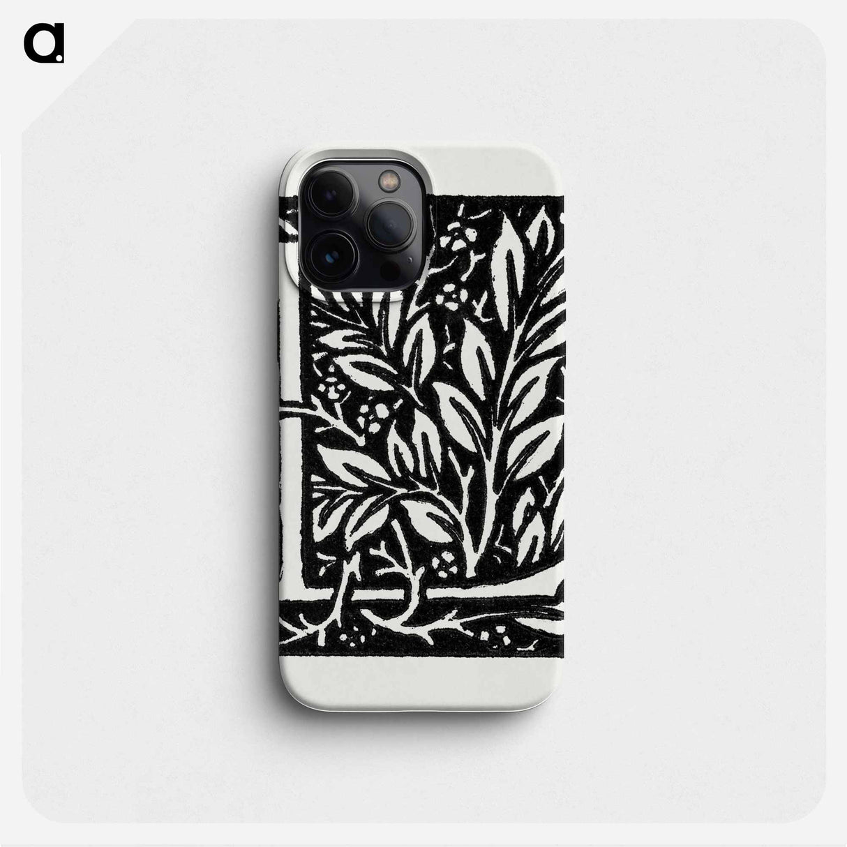 Love is Enough–Initial letter “L” entwined with Laurel Leaves - William Morris Phone Case.