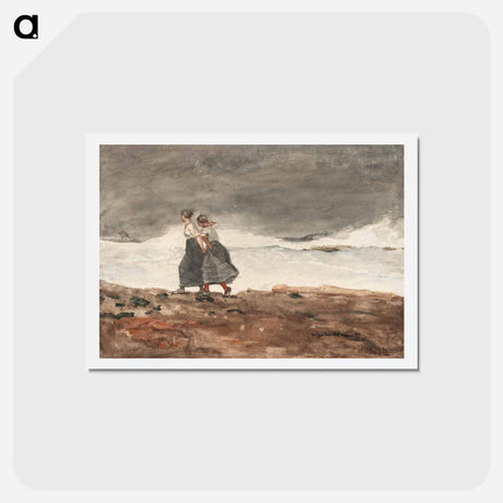 アートポストカード-Danger - ウィンスロー ホーマー Postcard.