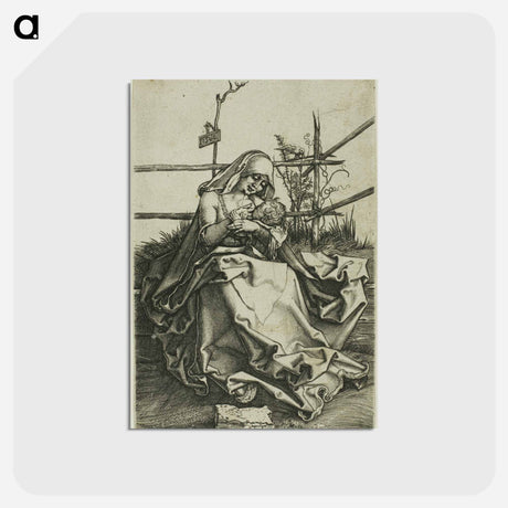 アートポストカード-Madonna on a Grassy Bank - アルブレヒト デューラー Postcard.