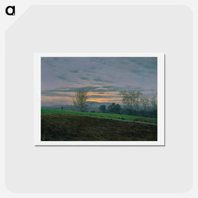 アートポストカード-Plowed Field - カスパー ダーヴィト フリードリヒ Postcard.