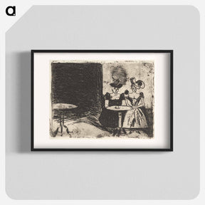 アートポスター-Night Café - エドヴァルド ムンク Poster.