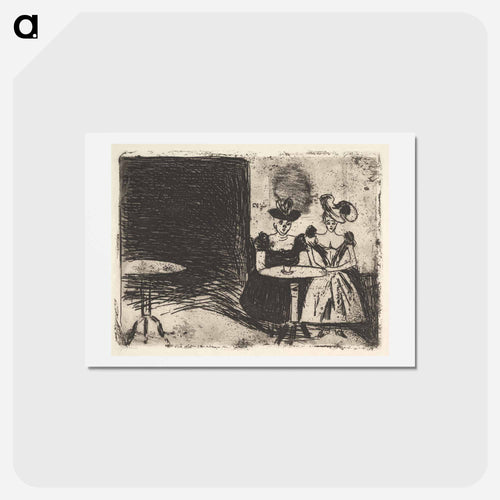 Night Café - エドヴァルド ムンク Postcard.