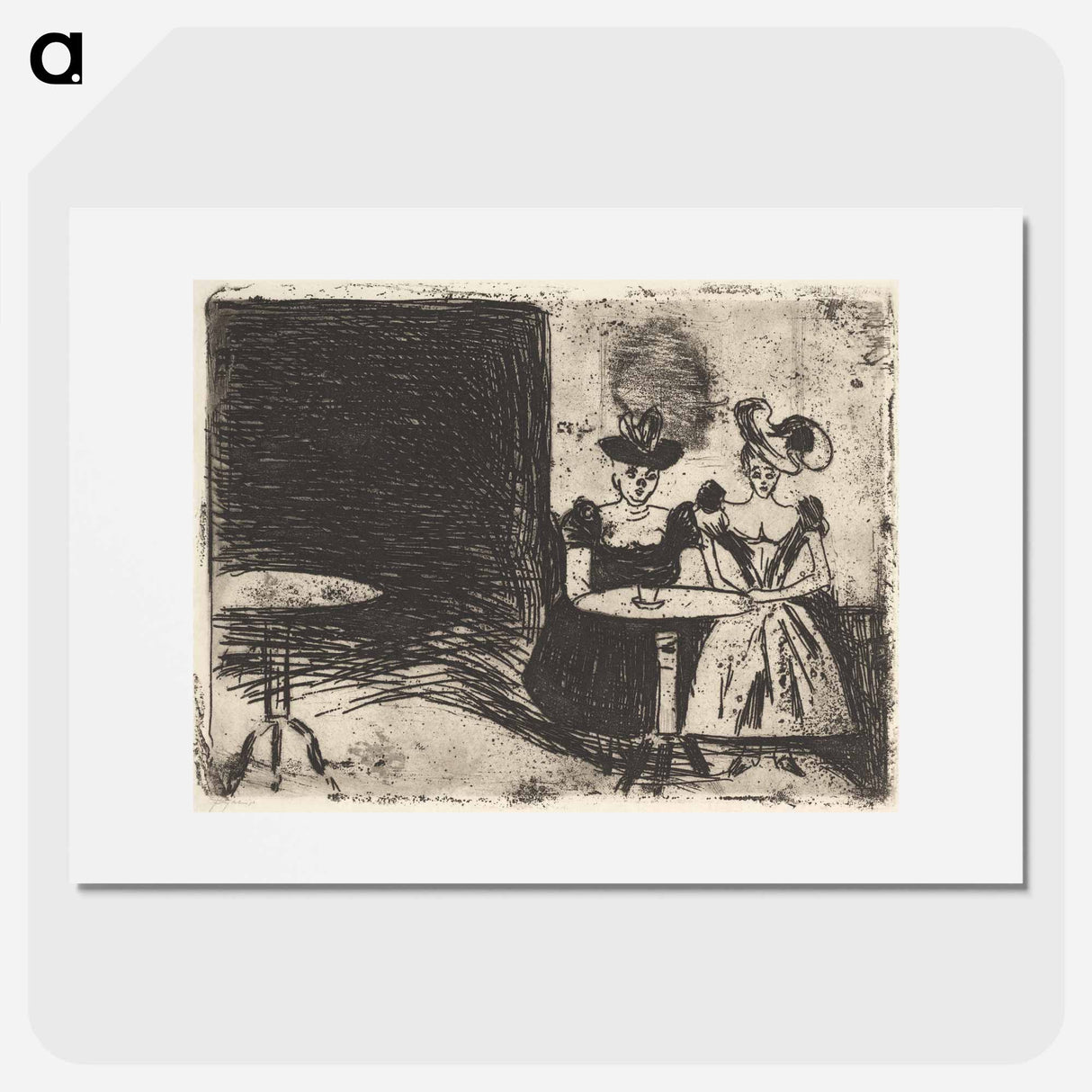 アートポスター-Night Café - エドヴァルド ムンク Poster.