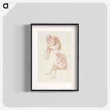 The Lament: Nude Female, Two Studies for the Figure on the Right - エドワード バーン ジョーンズ Poster.