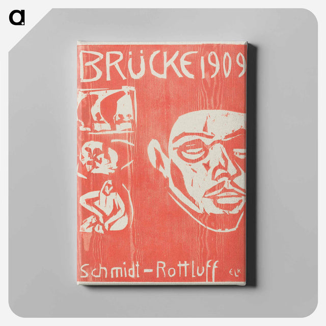 アートパネル-Cover of the Fourth Yearbook of the Artist Group the Brucke - エルンスト ルートヴィヒ キルヒナー Canvas.