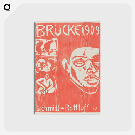 アートポストカード-Cover of the Fourth Yearbook of the Artist Group the Brucke - エルンスト ルートヴィヒ キルヒナー Postcard.