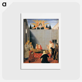 アートポストカード-The Story of St. Nicholas: The Death of the Saint - フラ アンジェリコ Postcard.
