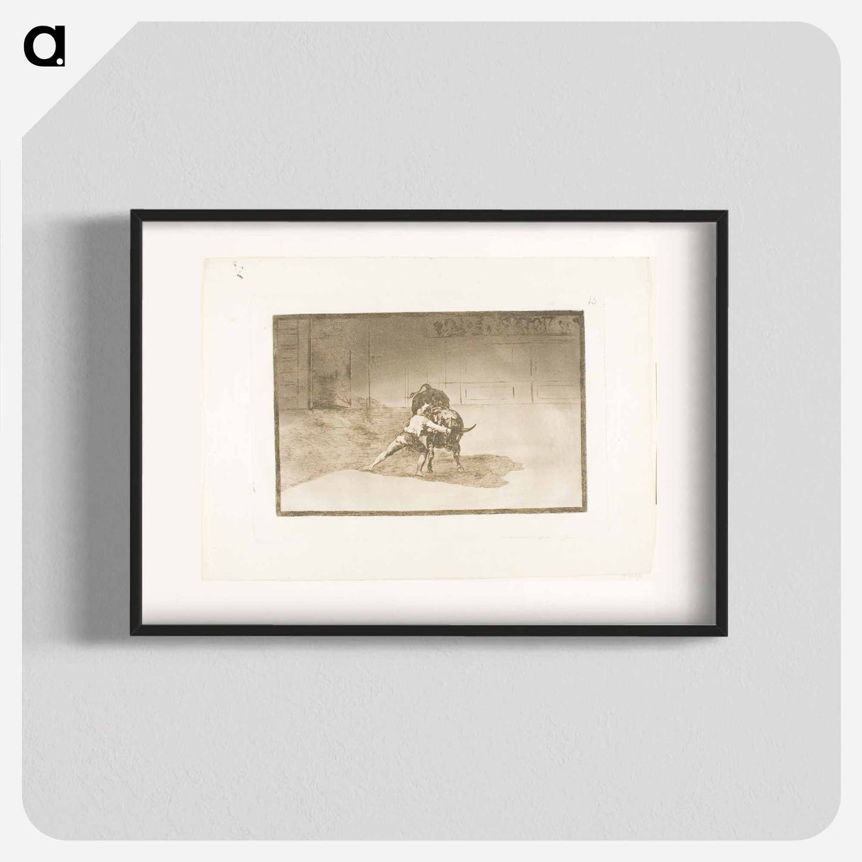 The Famous Martincho Places the Banderillas, Playing the Bull with the Movement of his Body - Francisco de Goya Poster.