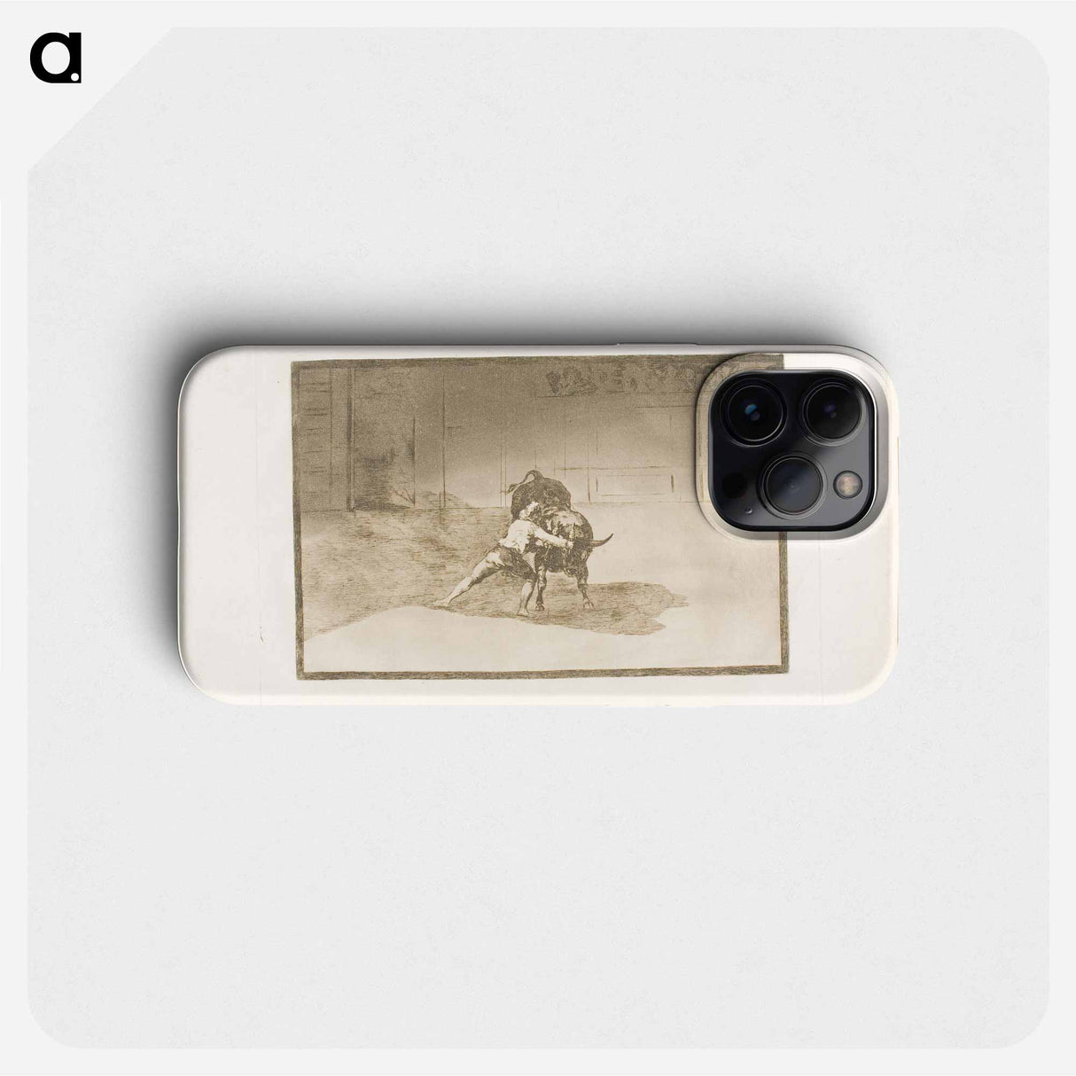 The Famous Martincho Places the Banderillas, Playing the Bull with the Movement of his Body - Francisco de Goya Phone Case.