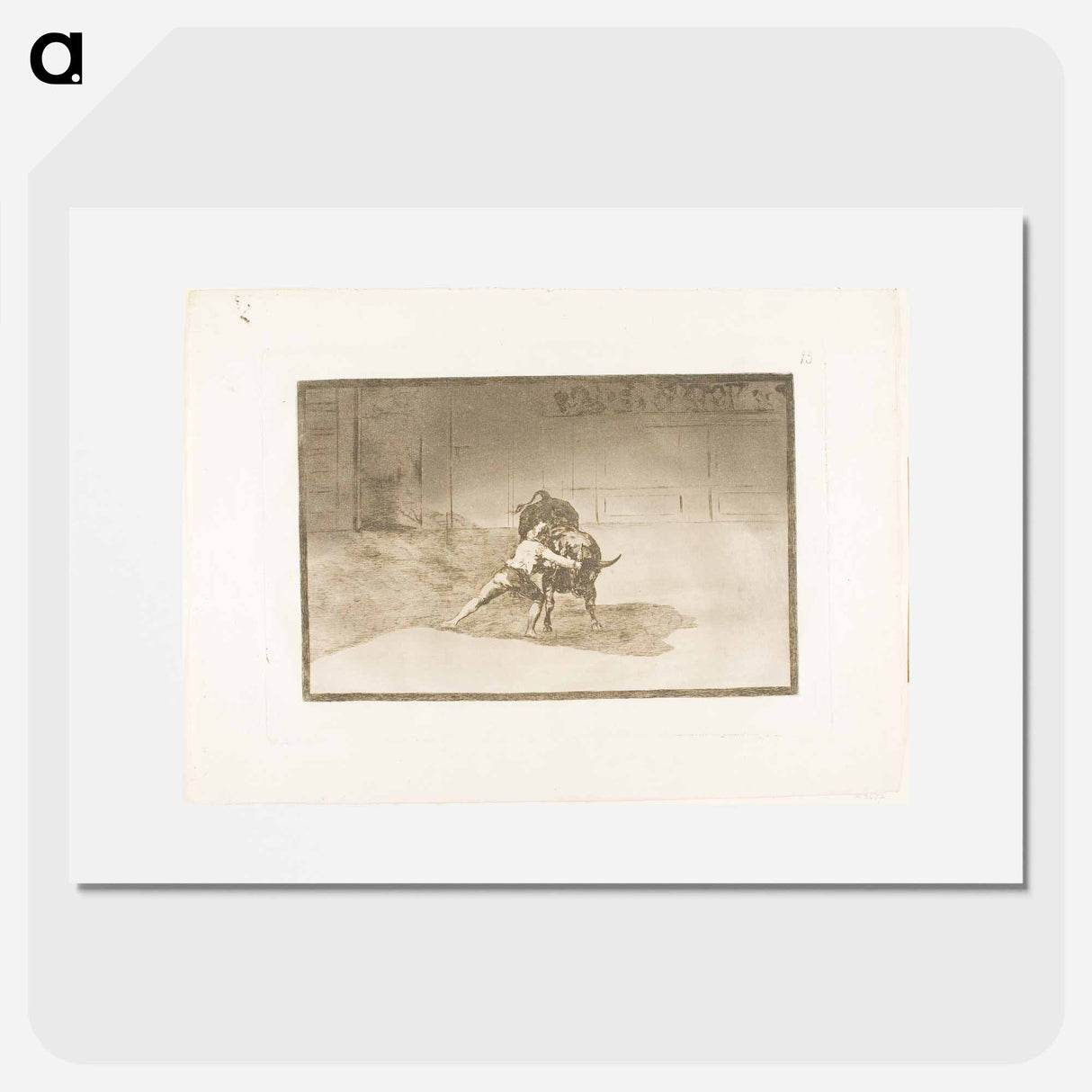 The Famous Martincho Places the Banderillas, Playing the Bull with the Movement of his Body - Francisco de Goya Poster.