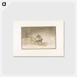 アートポストカード-The Famous Martincho Places the Banderillas, Playing the Bull with the Movement of his Body - フランシスコ デ ゴヤ Postcard.
