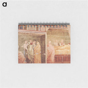 アートメモ帳-The Birth of St. John the Baptist and his father Zacharias writing his name - ジョット ディ ボンドーネ Memo.