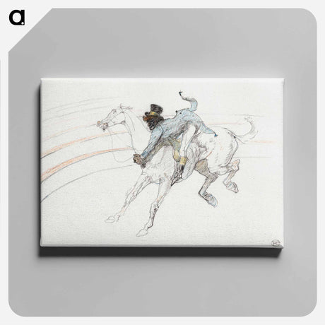 アートパネル-Circus "Chocolat, scene comique" - アンリ ド トゥールーズ ロートレック Canvas.