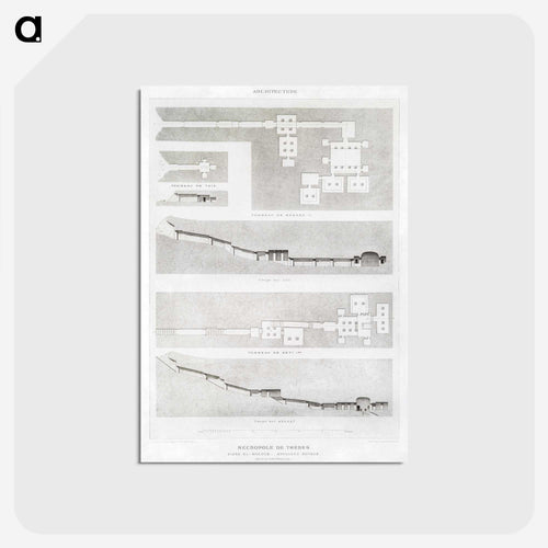 テーベのネクロポリス - エジプト美術史 Postcard.