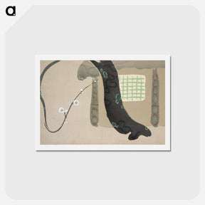 アートポストカード-House from Momoyogusa–Flowers of a Hundred Generations - 神坂 雪佳 Postcard.