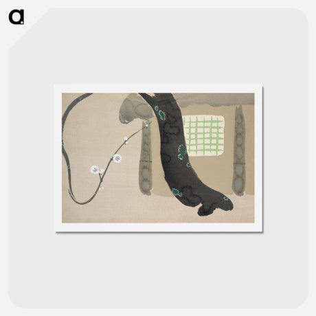 アートポストカード-House from Momoyogusa–Flowers of a Hundred Generations - 神坂 雪佳 Postcard.