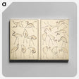 アートパネル-Transmitting the Spirit, Revealing Form of Things: Picture Album of Drawings at One Stroke - 葛飾 北斎 Canvas.