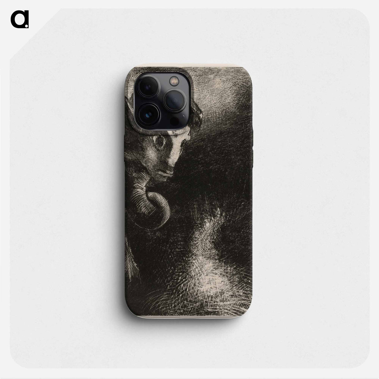 The Chimera Gazed at all Things with Fear, from Night - Odilon Redon Phone Case.