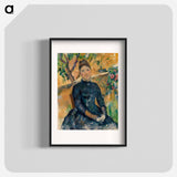 Madame Cézanne in the Conservatory - ポール セザンヌ Poster.