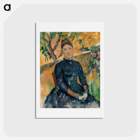 アートポストカード-Madame Cézanne in the Conservatory - ポール セザンヌ Postcard.
