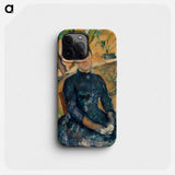 Madame Cézanne in the Conservatory - Paul Cézanne Phone Case.